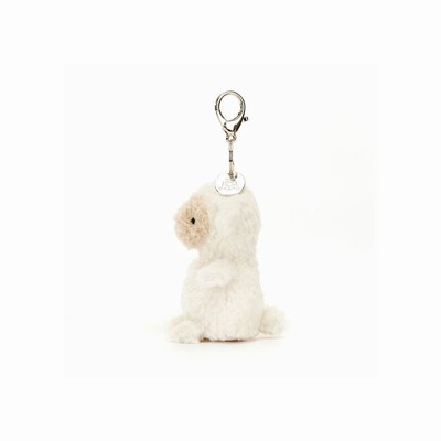 Jellycat Little Lamb Bag Charm Australia | 408293WIB